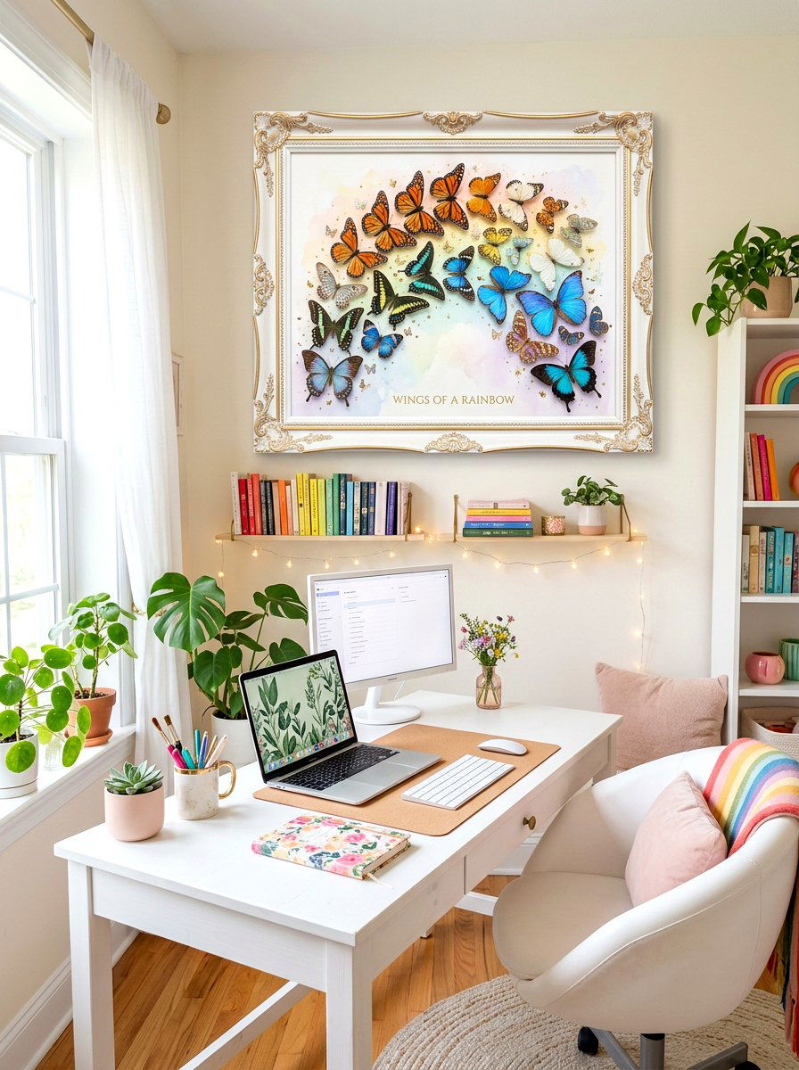 Butterfly Art Frame - 25 Spring Photo Frame Decor Ideas