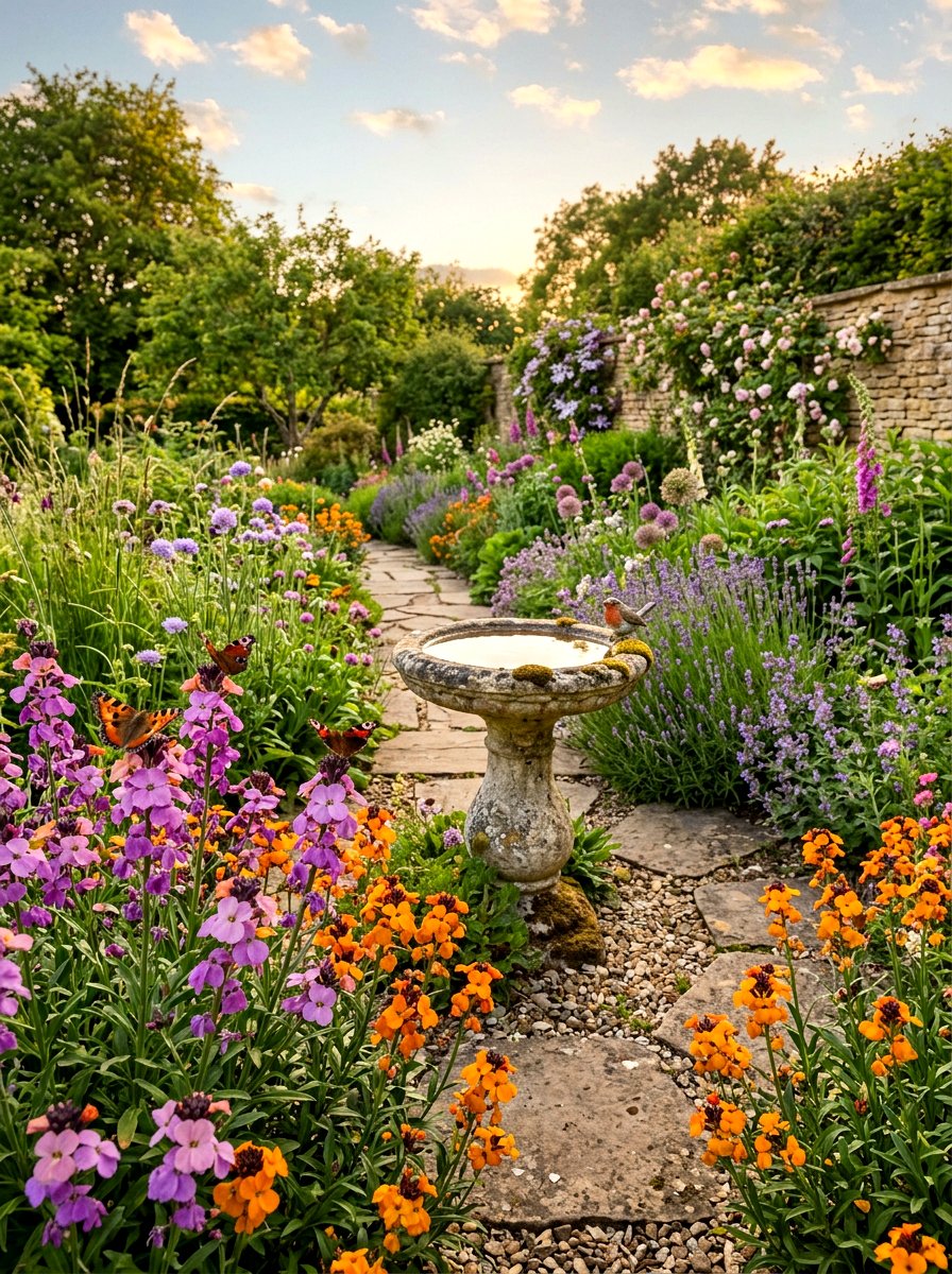 Butterfly Attracting Spring Garden - 25 Spring Flower Garden Ideas