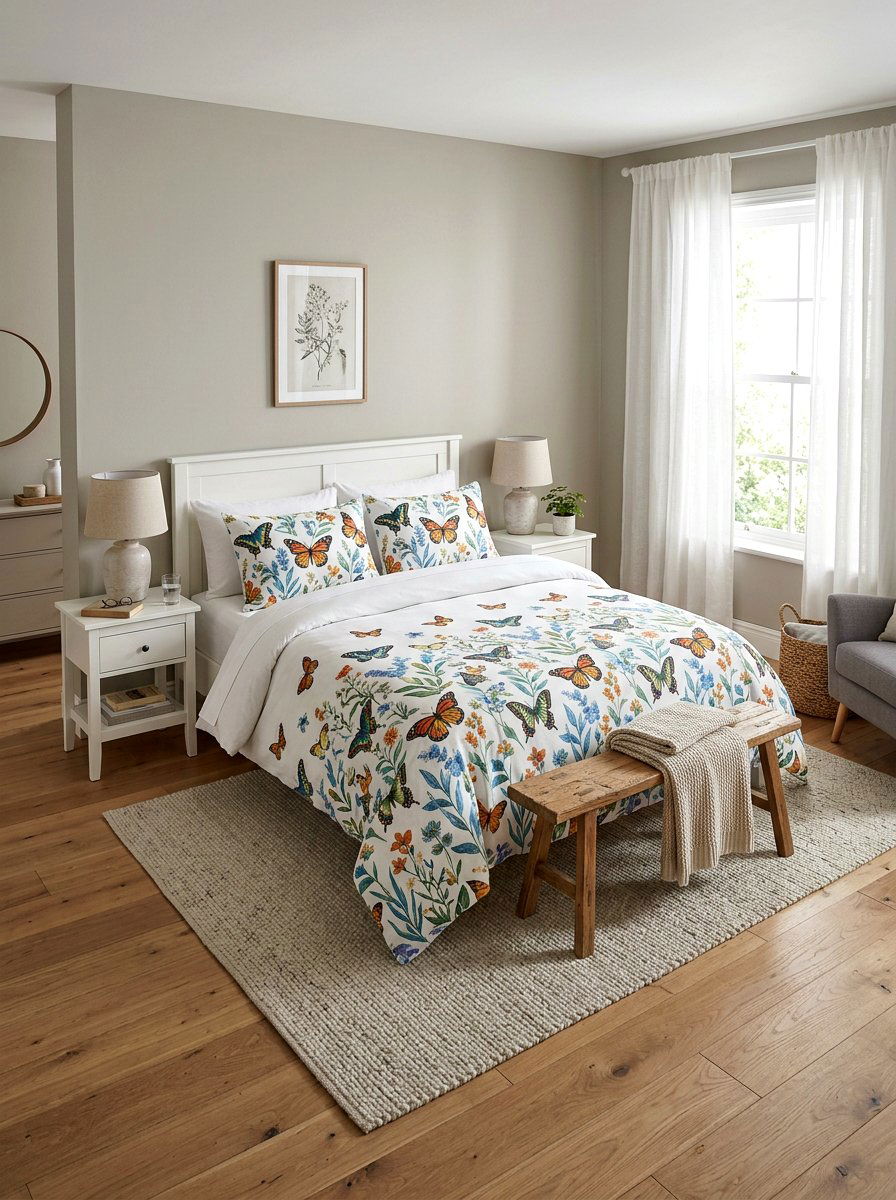 Butterfly Bedding Set - 25 Spring Butterfly Decor Ideas