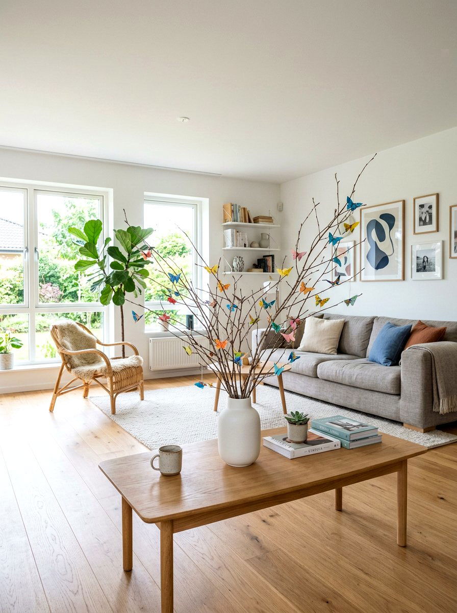 Butterfly Branch Decor - 25 Spring DIY Centerpiece Ideas