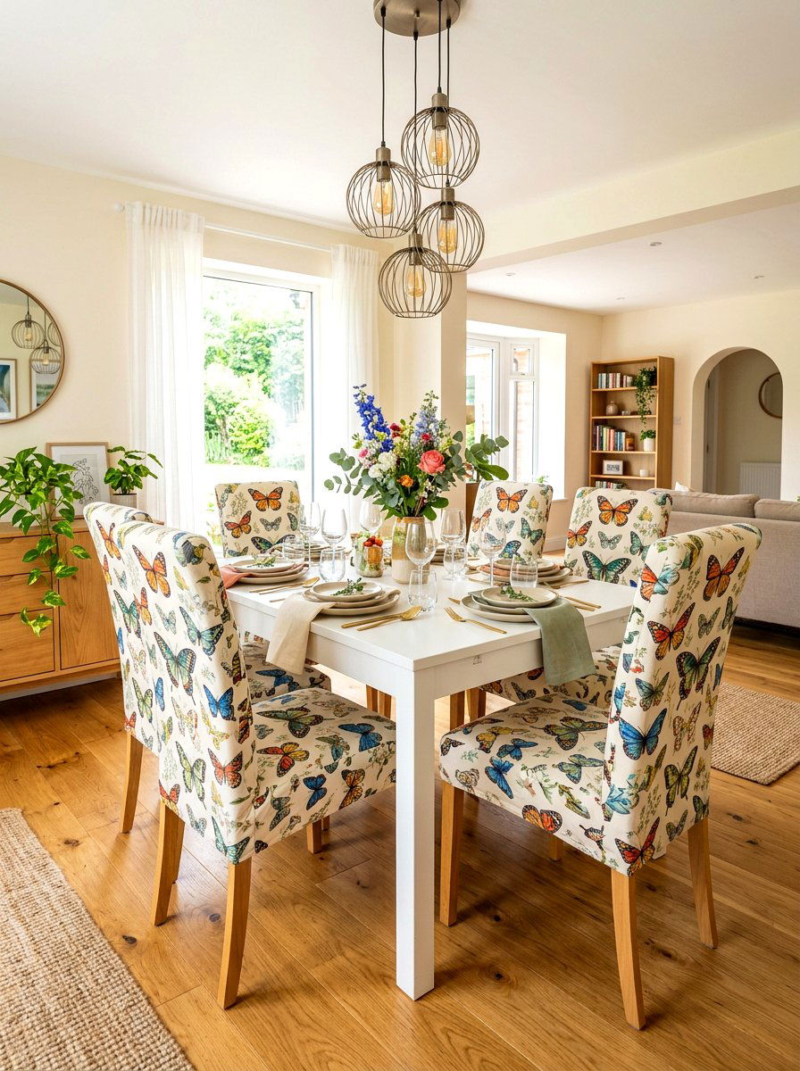 Butterfly Chair Covers - 25 Spring Butterfly Decor Ideas