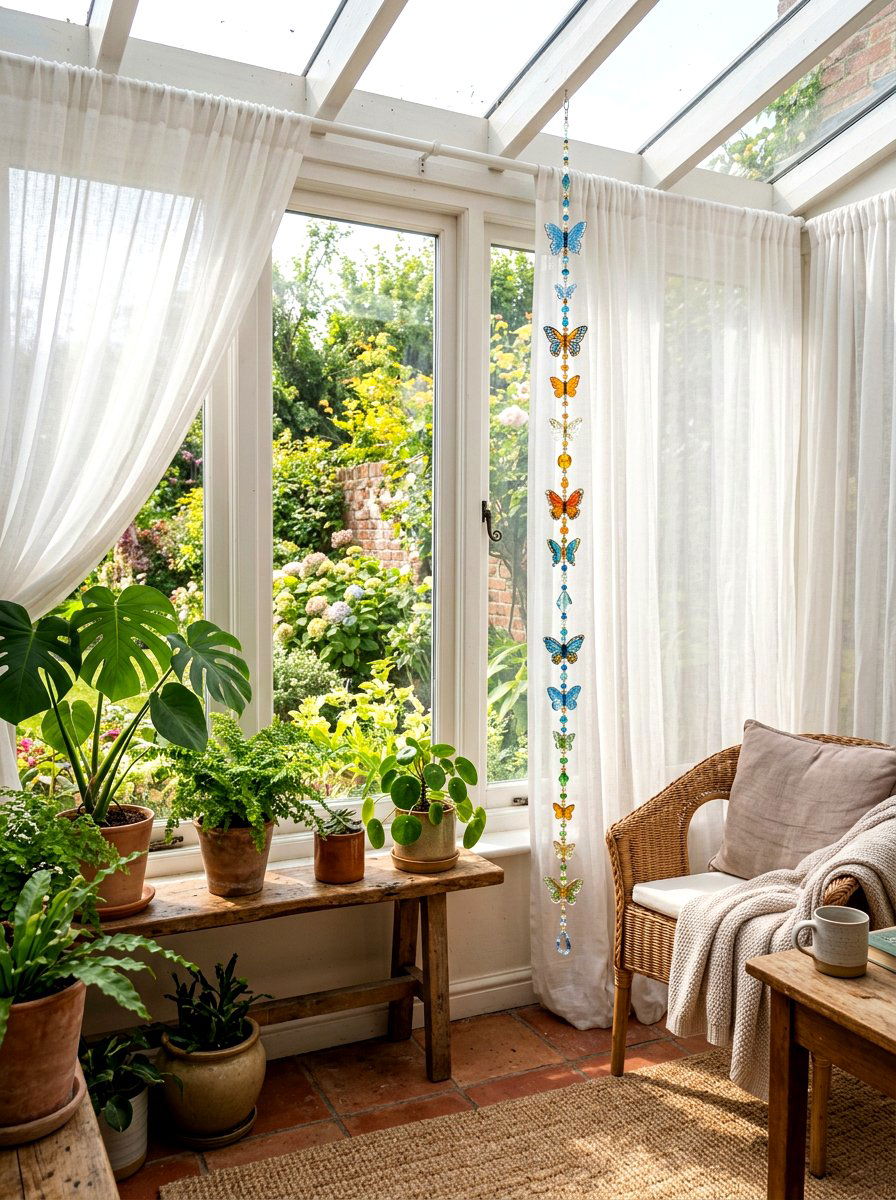 Butterfly Charm Bead Garland - 25 Spring Bead Garland Ideas