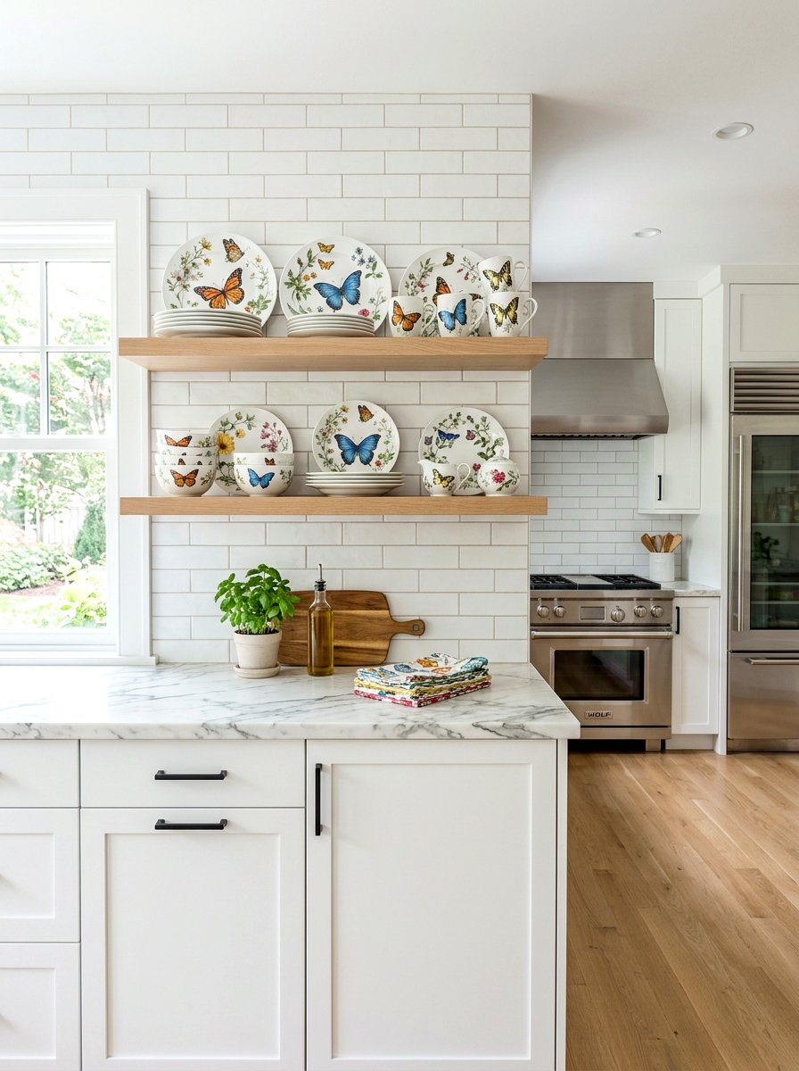 Butterfly Dinnerware Set - 25 Spring Butterfly Decor Ideas