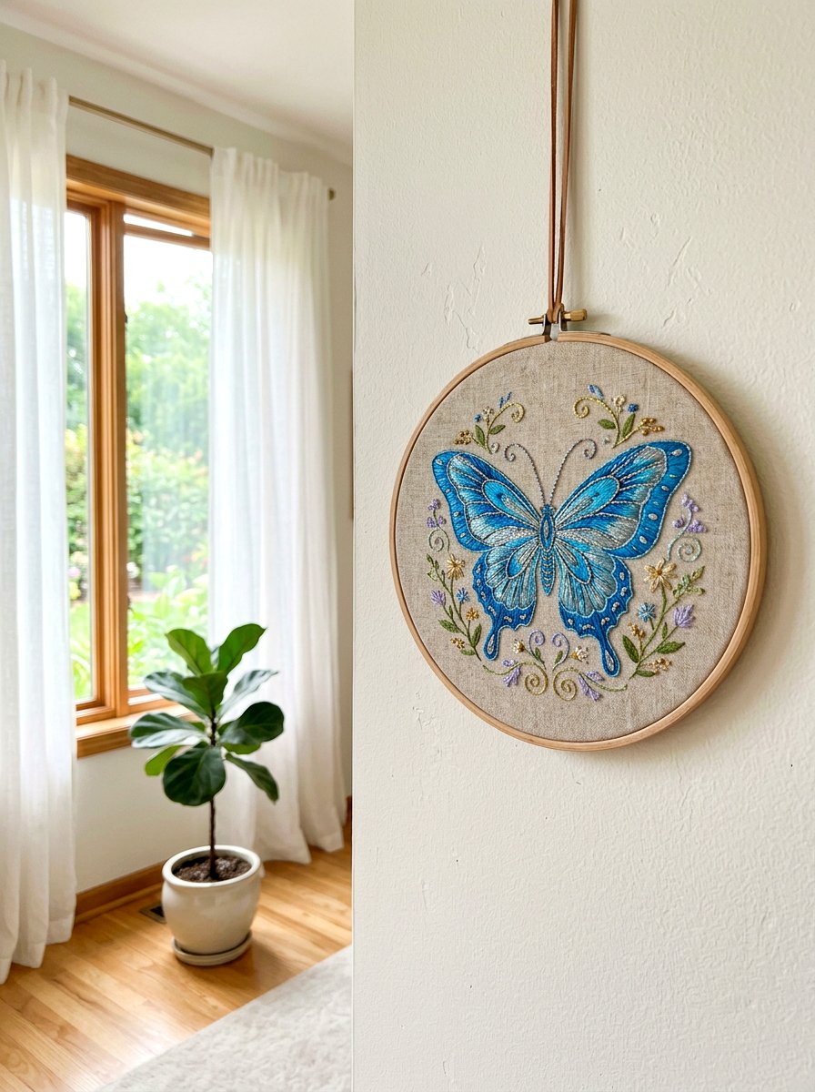 Butterfly Embroidery Hoop