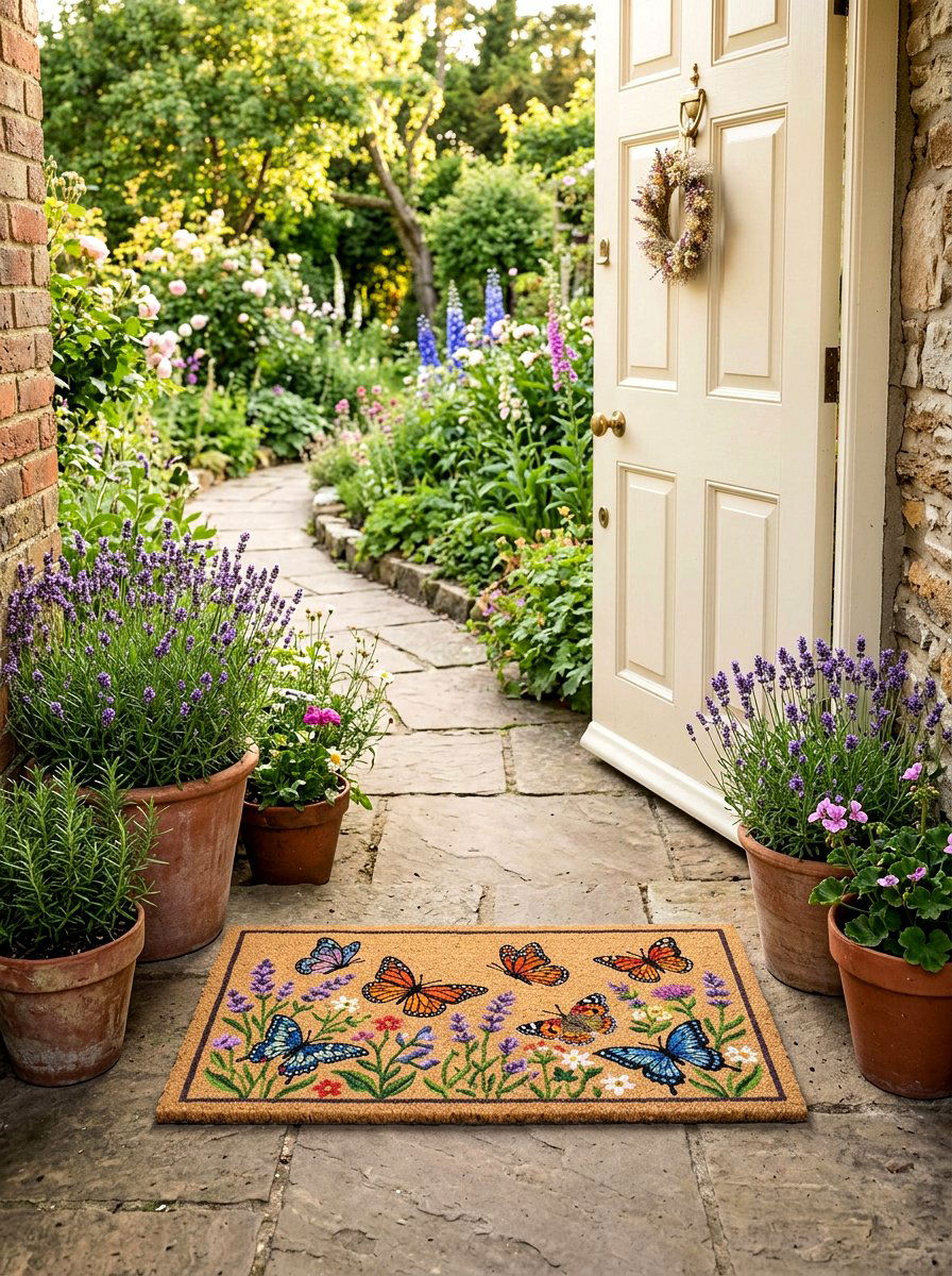 Butterfly Entrance Mat - 25 Spring Doormat Ideas