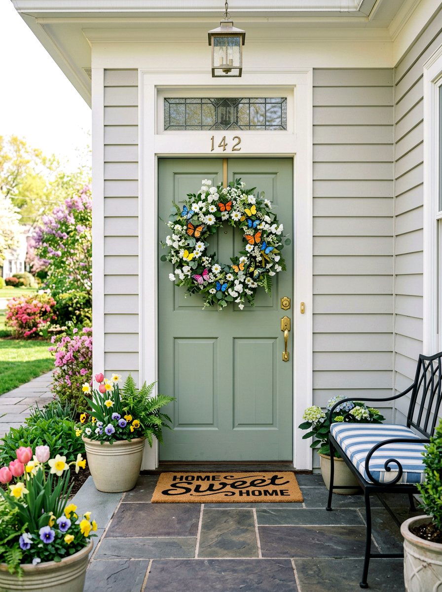 Butterfly Floral Wreaths - 25 Spring Insect Decor Ideas