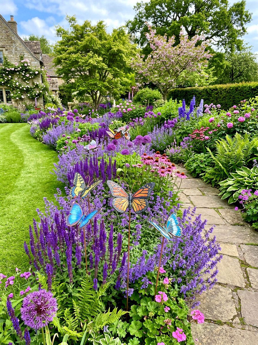 Butterfly Garden Stakes - 25 Spring Butterfly Decor Ideas