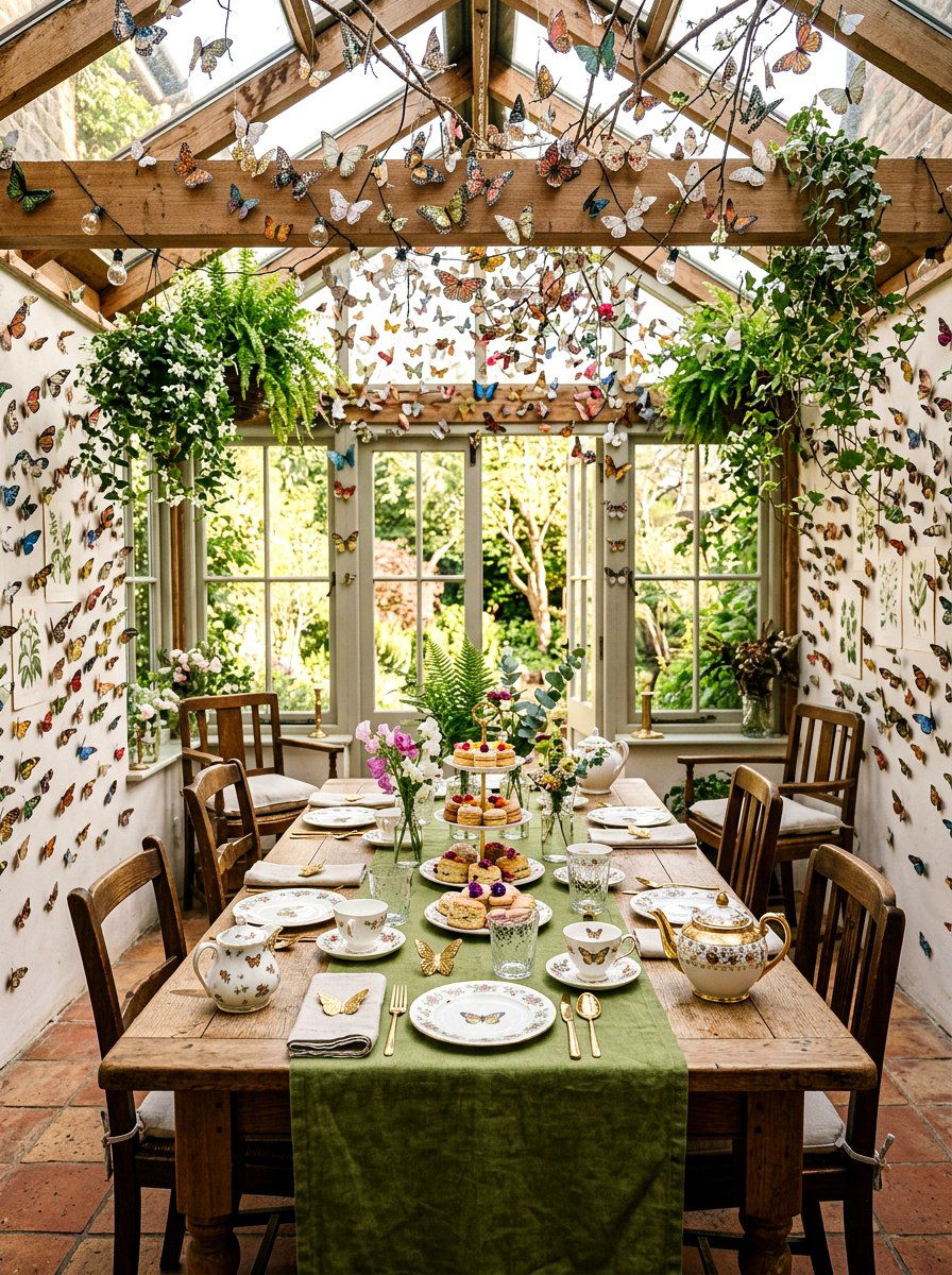 Butterfly Garden Tea - 25 Spring Sprinkle Party Decor Ideas