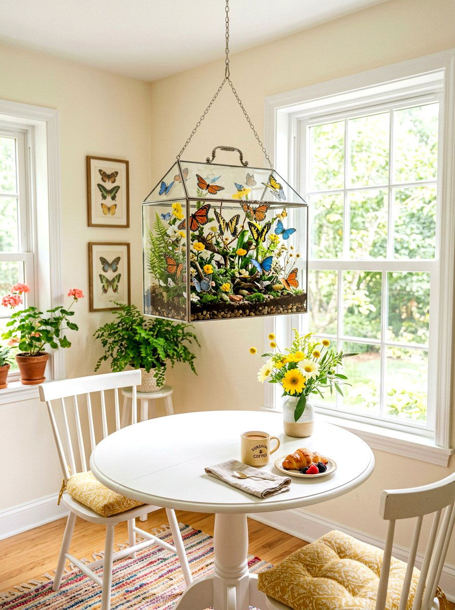 Butterfly Garden Terrarium - 25 Spring Hanging Terrarium Ideas