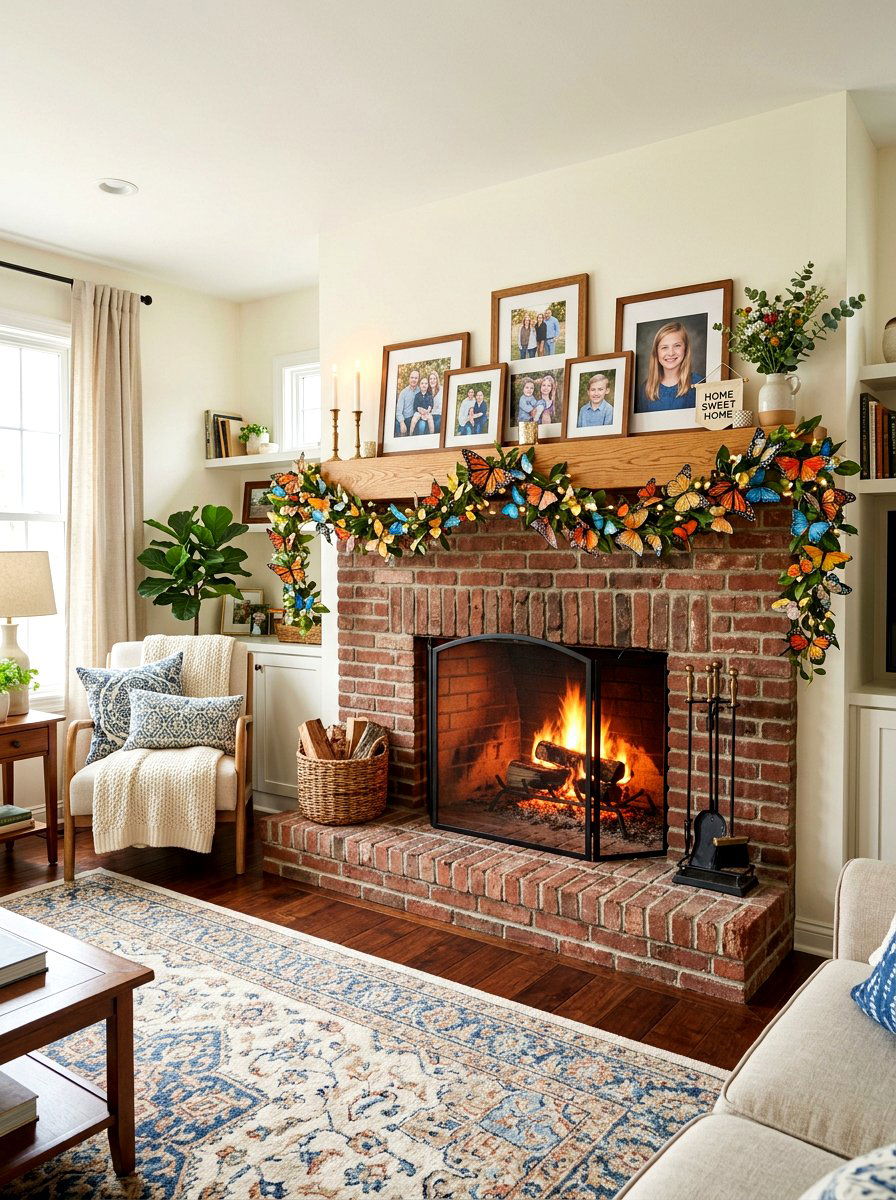 Butterfly Garland - 25 Spring Butterfly Decor Ideas