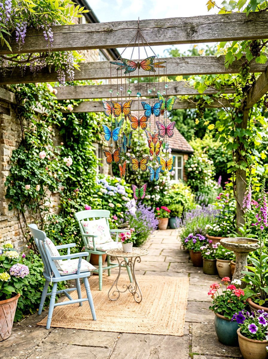 Butterfly Hanging Decor - 25 Spring Porch Ceiling Decor Ideas