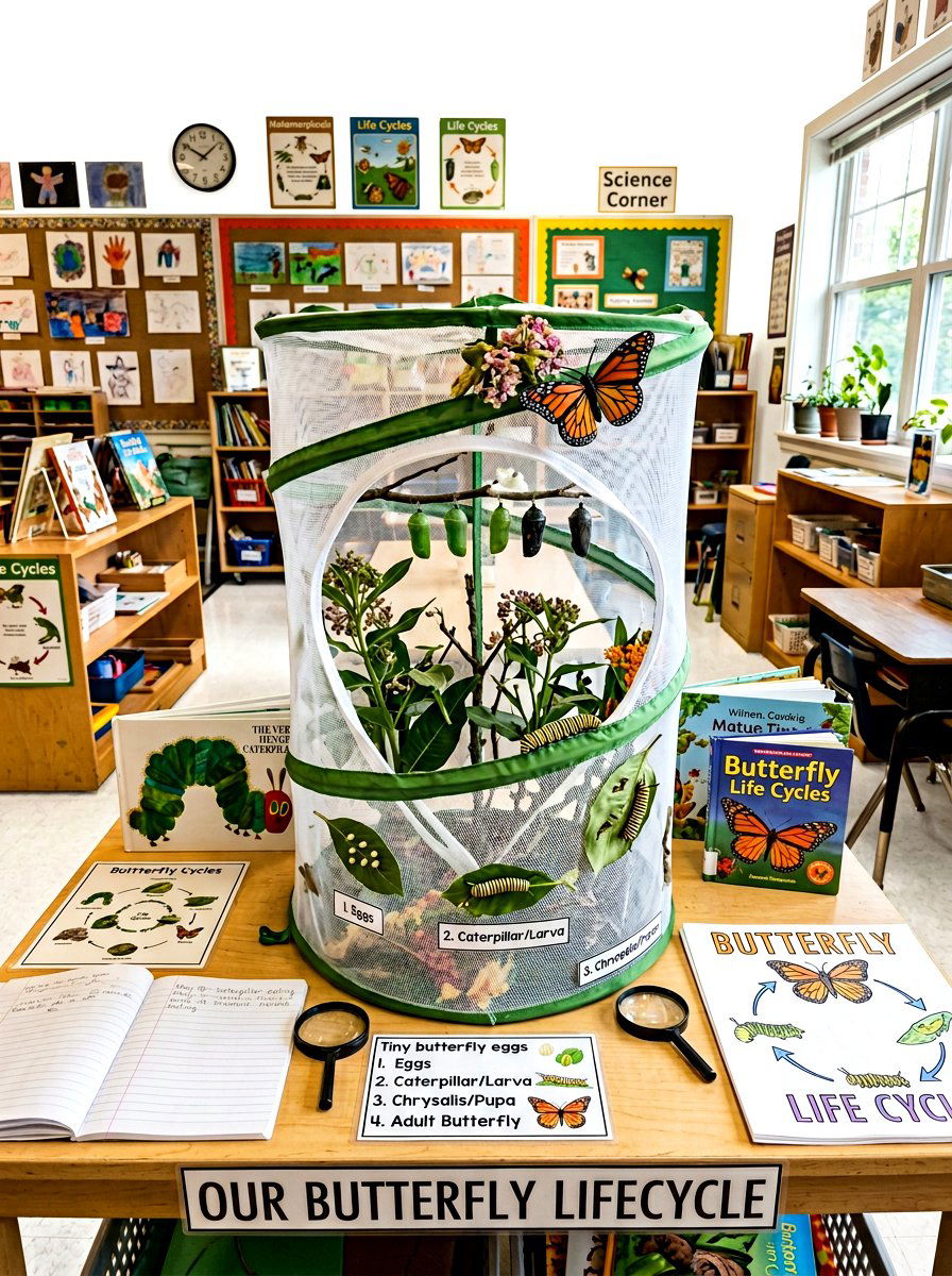 Butterfly Lifecycle Table - 25 Spring Nature Table Ideas for Kids