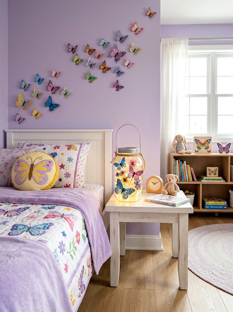 Butterfly Mason Jar Light - 25 Spring Mason Jar Lantern Ideas