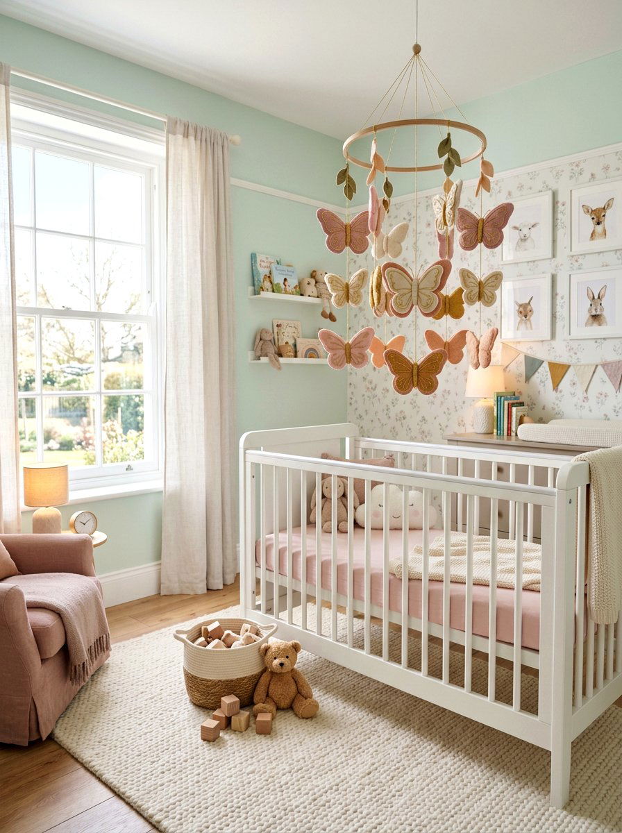 Butterfly Mobile For Nursery - 25 Spring Insect Decor Ideas