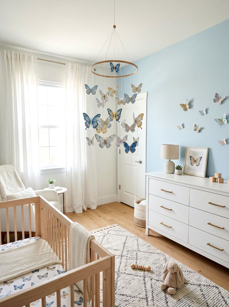 Butterfly Nursery Mobile - 25 Spring Mobile Ideas for Nursery