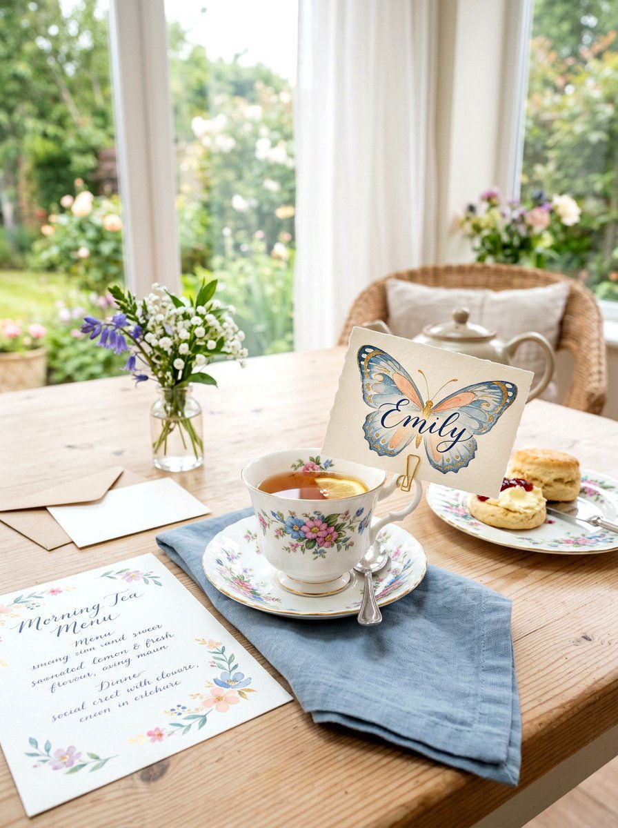 Butterfly Place Card - 25 Spring Tea Party Table Ideas