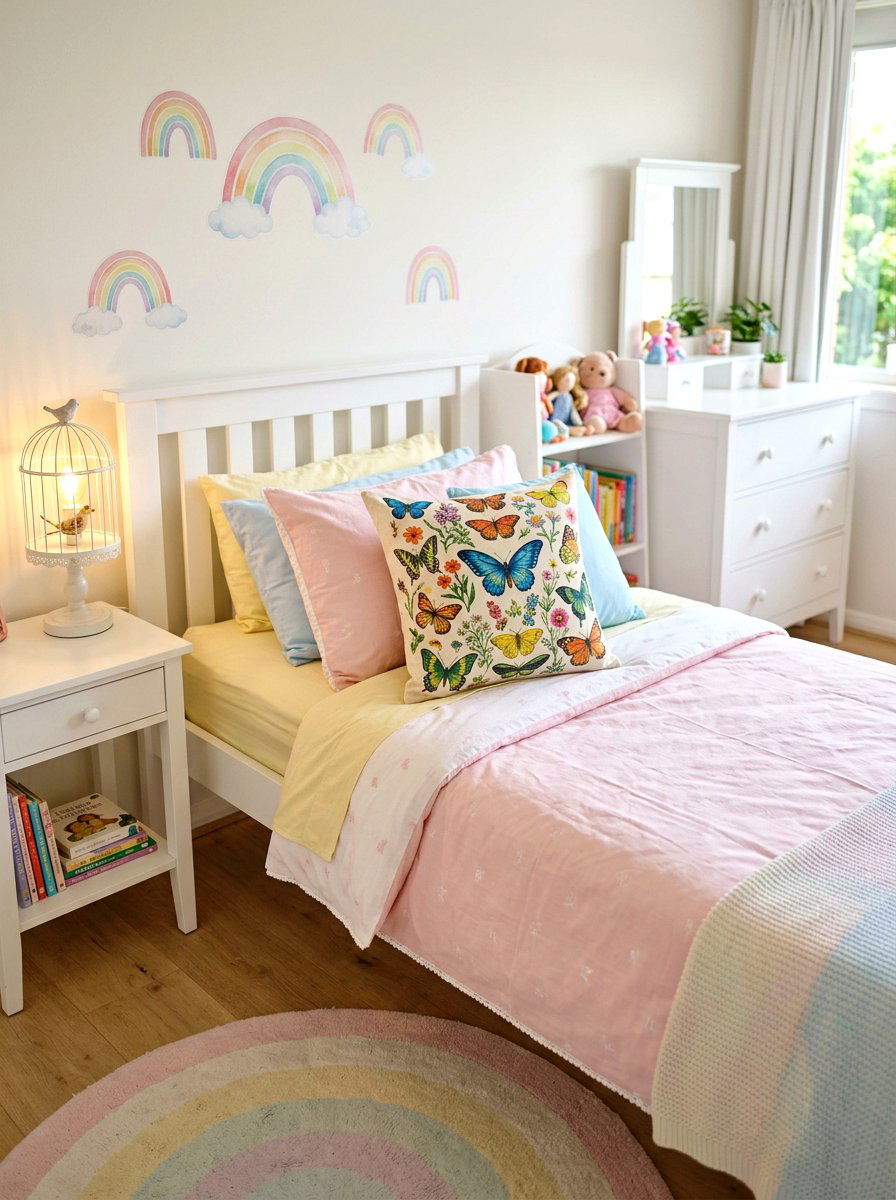 Butterfly Print Accent Pillow - 25 Spring Throw Pillow Ideas