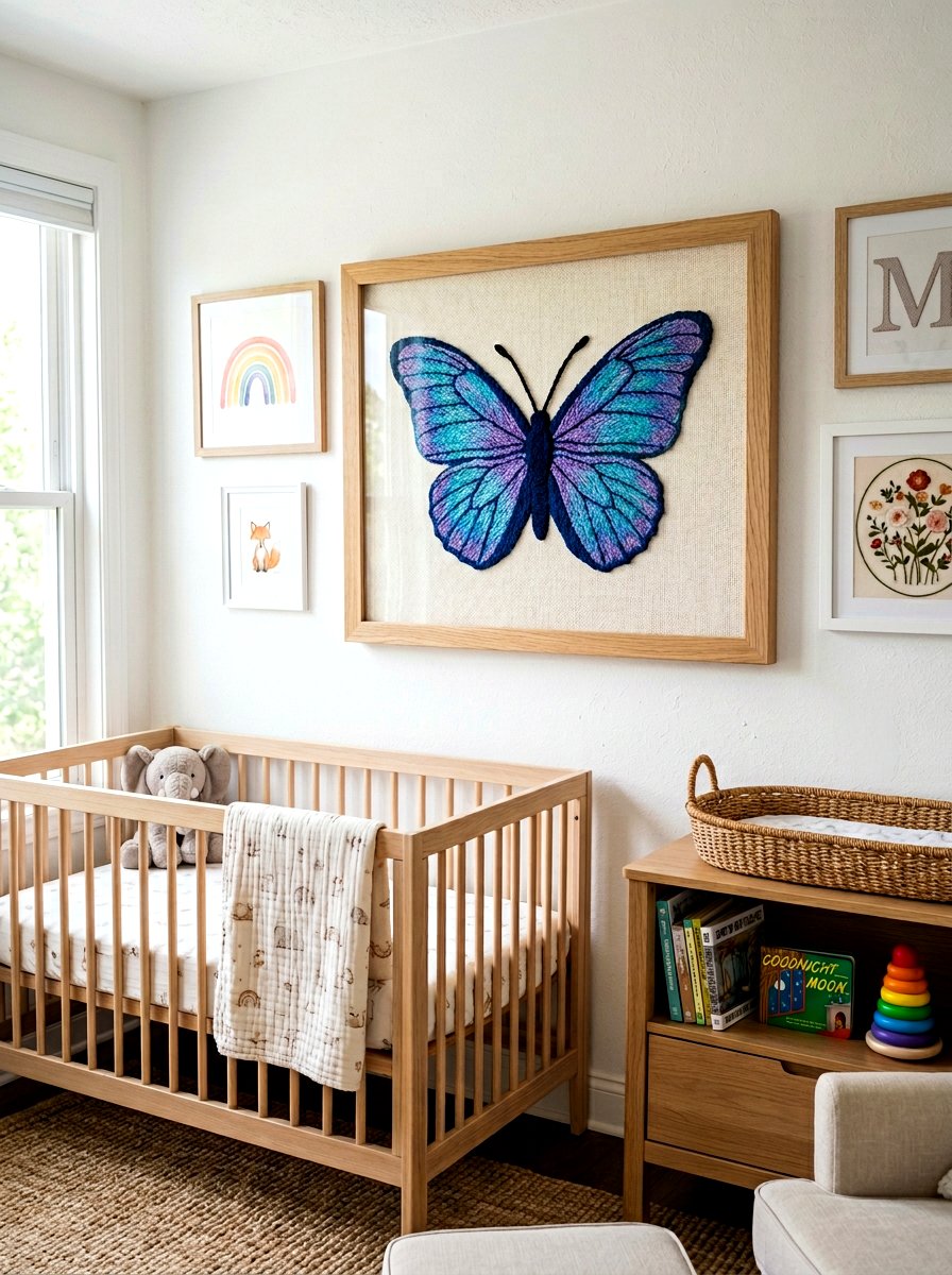 Butterfly Punch Needle Art - 25 Spring Punch Needle Decor Ideas