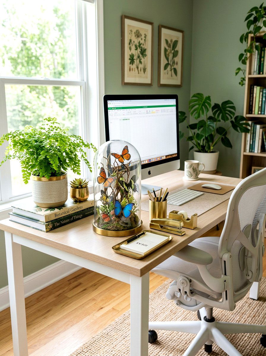 Butterfly Specimen Cloche - 25 Spring Cloche Decor Ideas