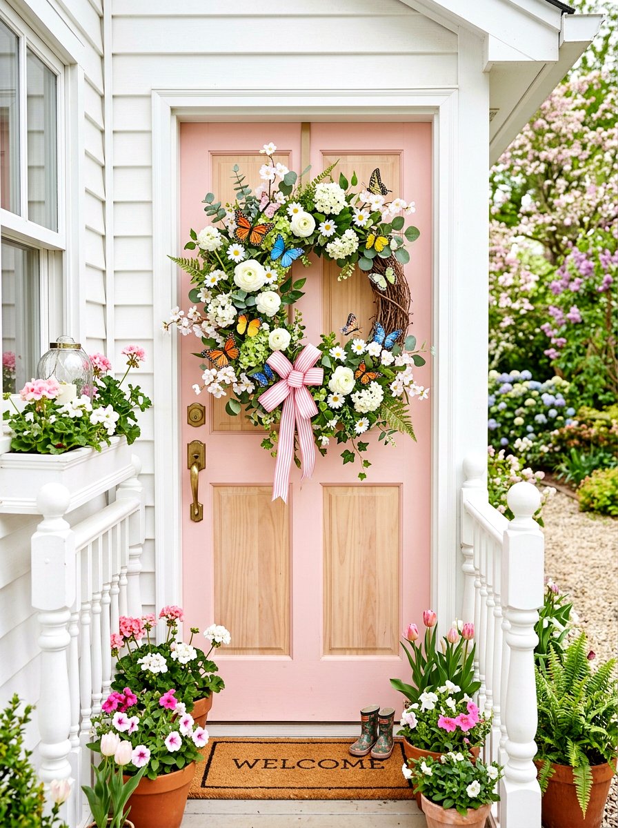 25 Beautiful Spring Outdoor Wreath Ideas for Your Door