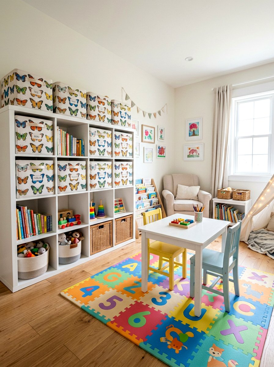 Butterfly Storage Bins - 25 Spring Butterfly Decor Ideas