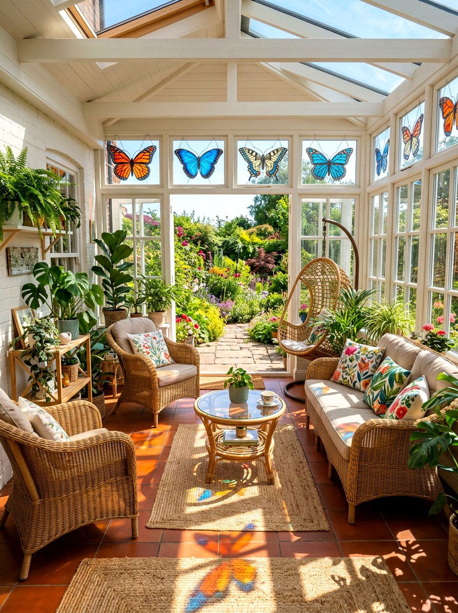 Butterfly Suncatchers - 25 Spring Butterfly Decor Ideas