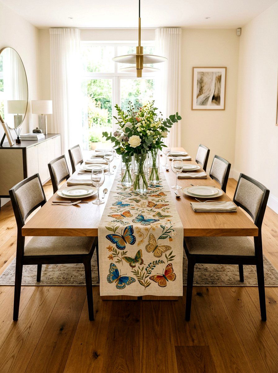 Butterfly Table Runner - 25 Spring Butterfly Decor Ideas