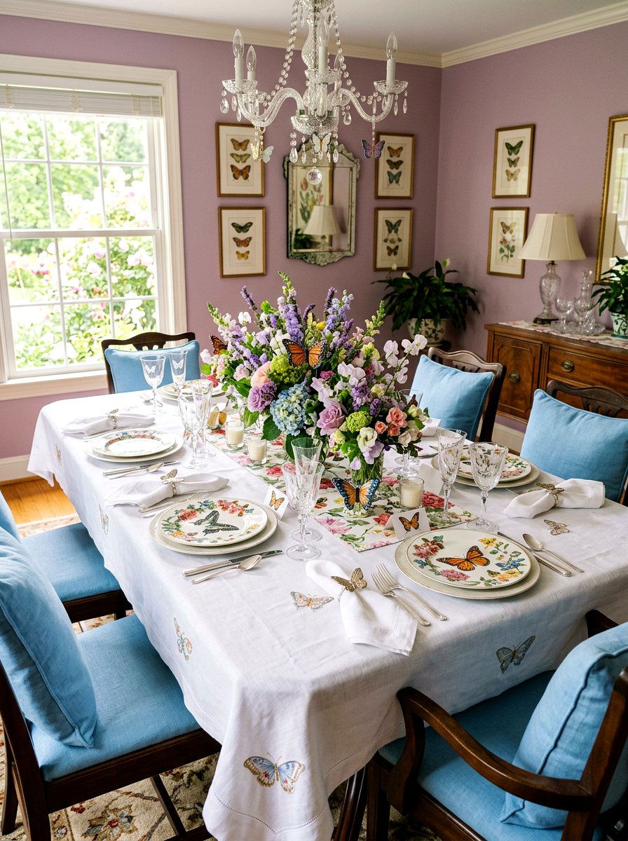 Butterfly Table Setting - 25 Spring Luncheon Decor Ideas