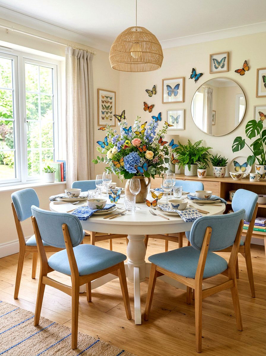 Butterfly Theme Decor - 25 Spring Round Table Decor Ideas