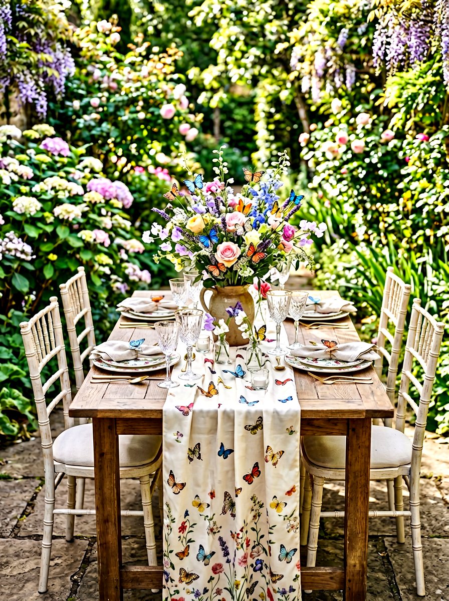 Butterfly Theme Spring Table - 25 Spring Garden Table Decor Ideas