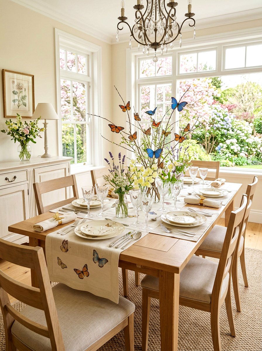 Butterfly Theme Table - 25 Spring Nature Table Ideas