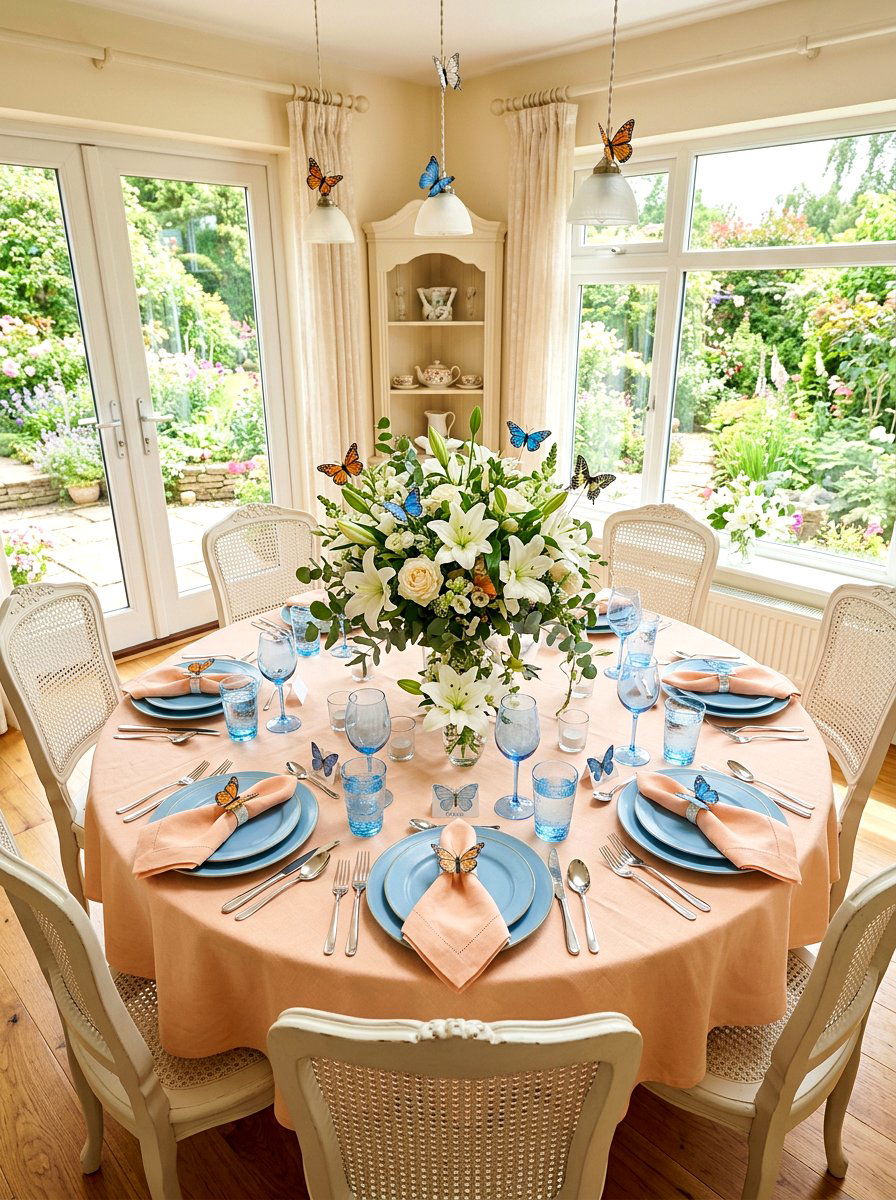 Butterfly Theme Table - 25 Spring Table Arrangement Ideas