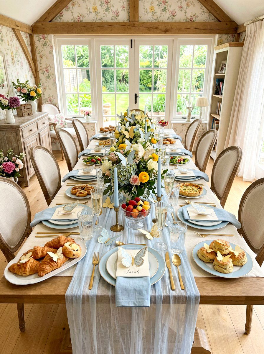Butterfly Theme Table - 25 Spring Brunch Table Ideas