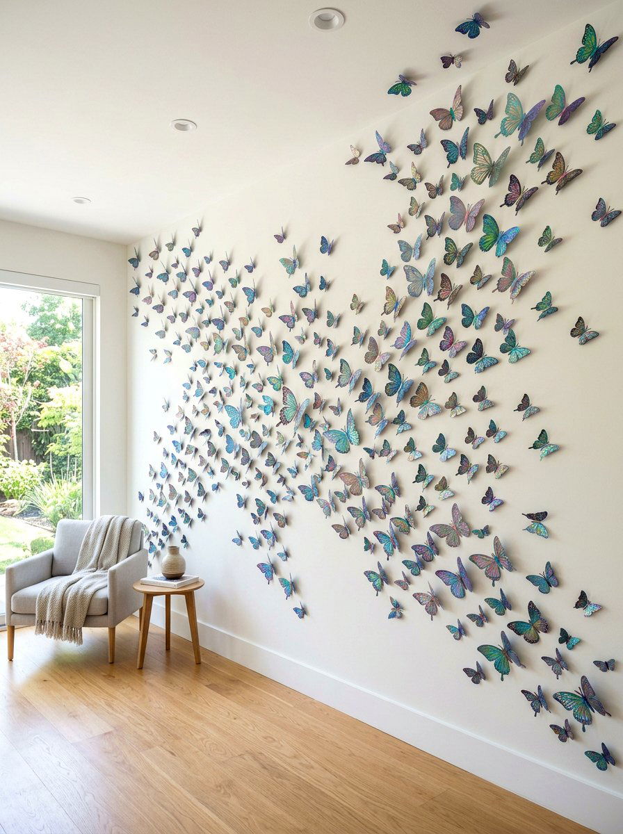 Butterfly Theme Wall - 25 Spring Photo Booth Ideas