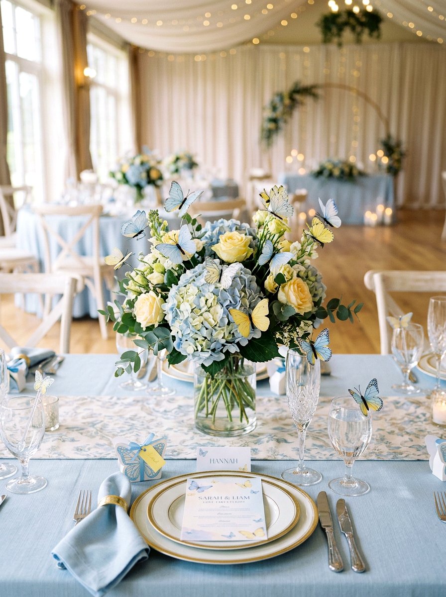 Butterfly Theme Wedding - 25 Spring Wedding Reception Decor Ideas