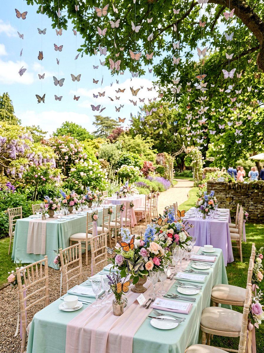 Butterfly Themed Space - 25 Spring Outdoor Party Decor Ideas