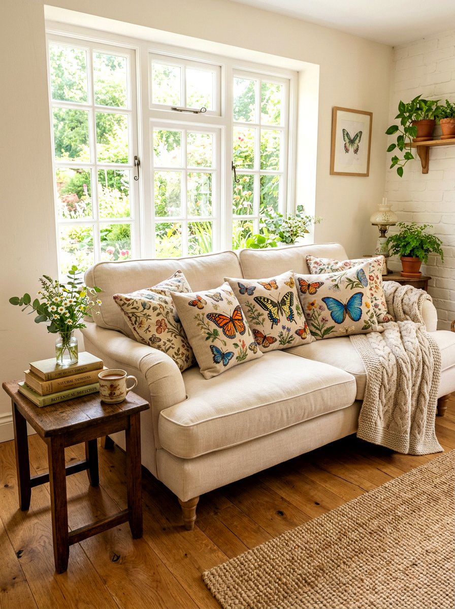 Butterfly Throw Pillows - 25 Spring Butterfly Decor Ideas