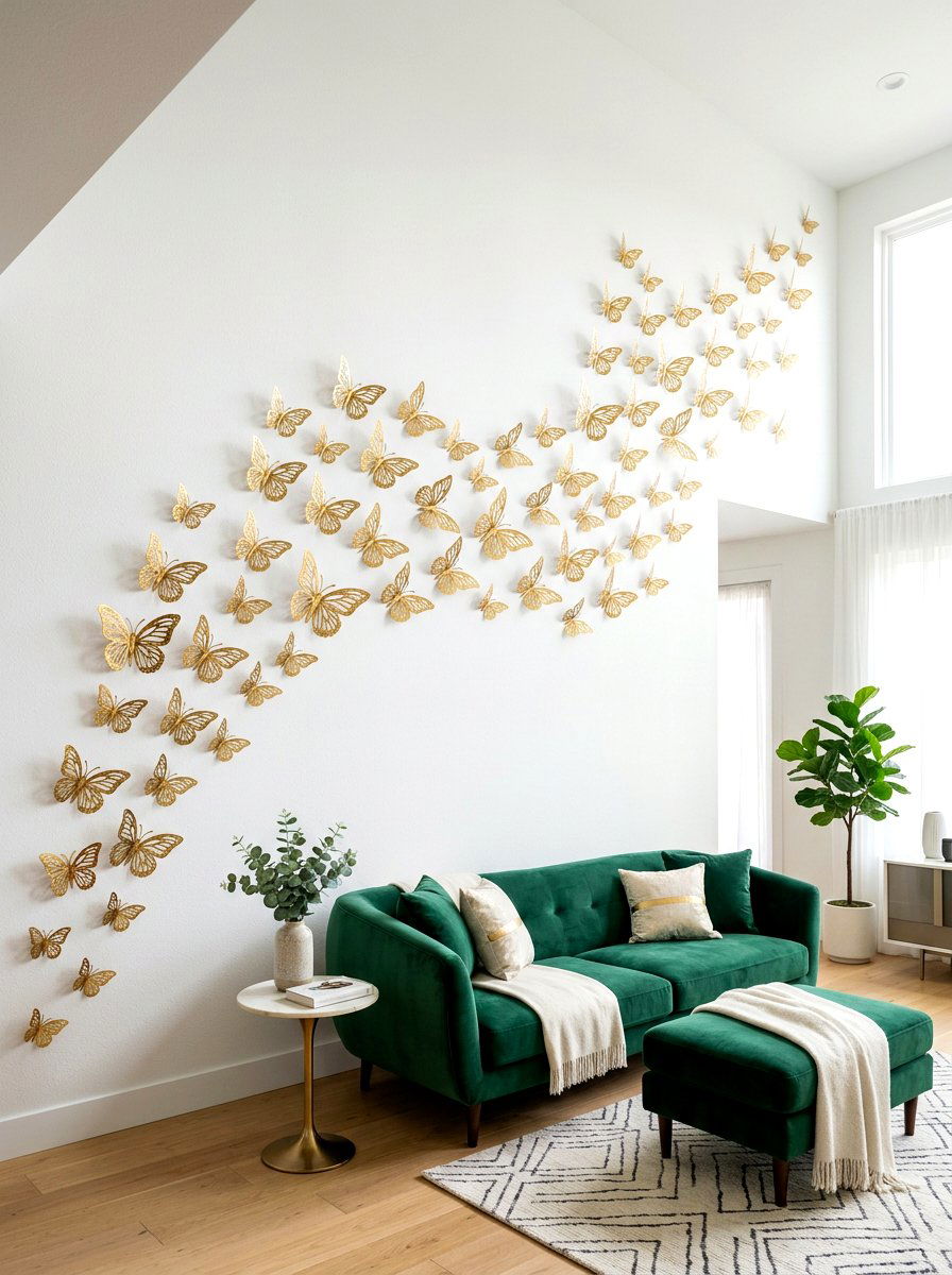 Butterfly Wall Accent - 25 Spring Cafe Decor Ideas
