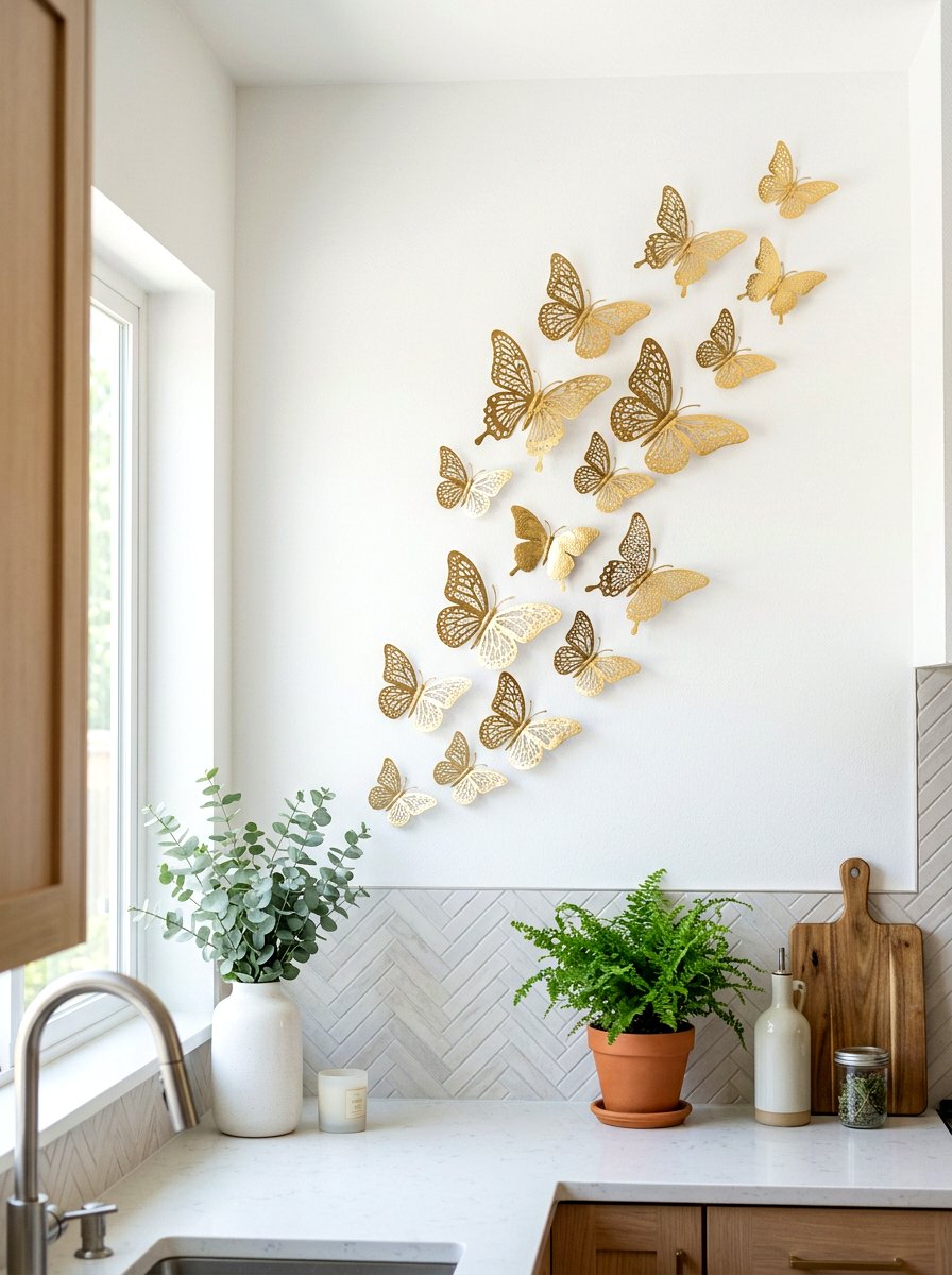 Butterfly Wall Art - 25 Spring Kitchen Decor Ideas