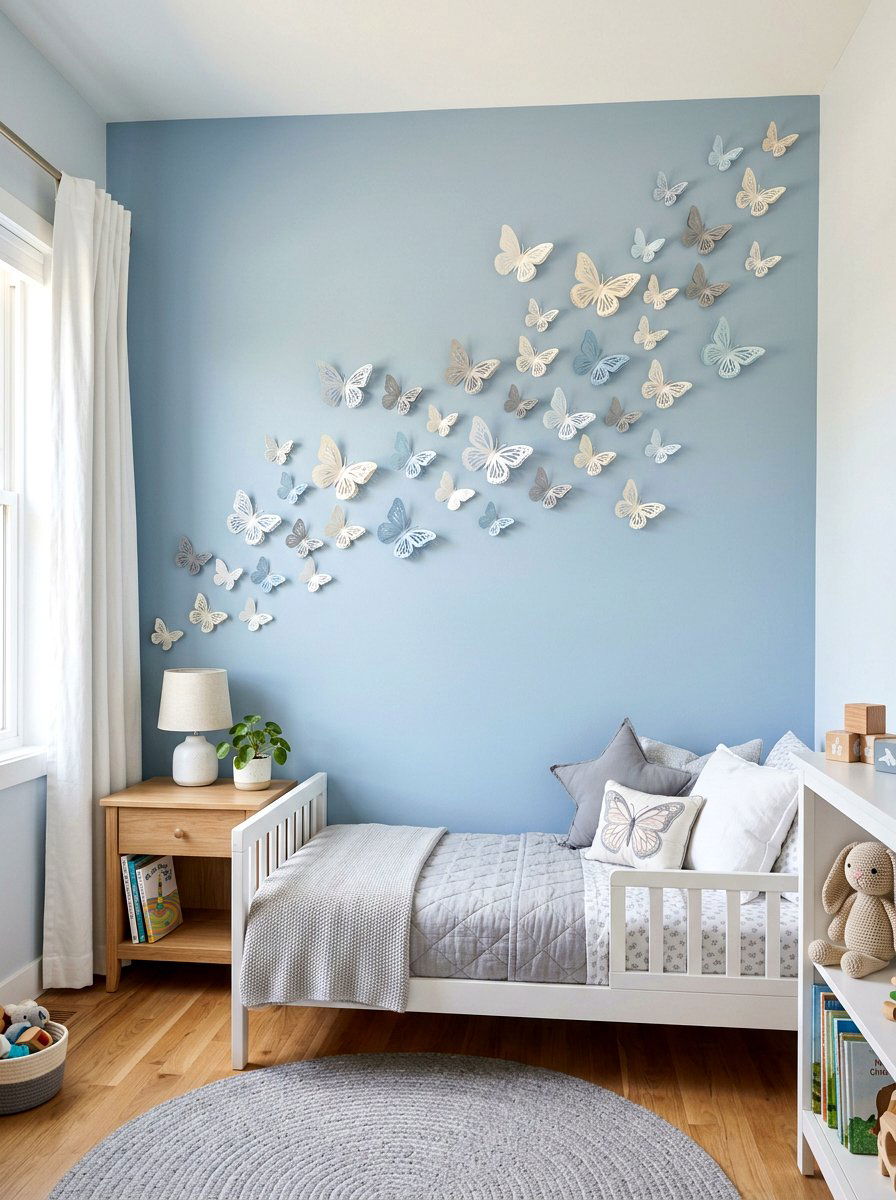 Butterfly Wall Art - 25 Spring Playroom Decor Ideas