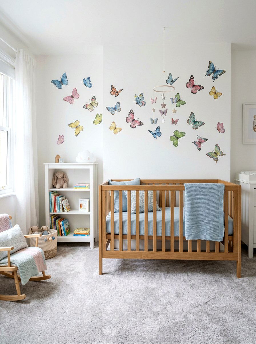 Butterfly Wall Decals - 25 Spring Butterfly Decor Ideas