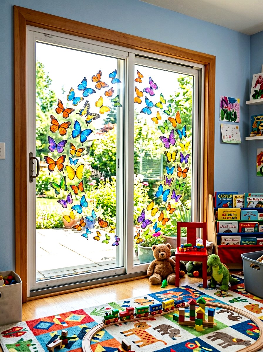 Butterfly Wall Decals For Glass - 25 Spring Sliding Door Decor Ideas