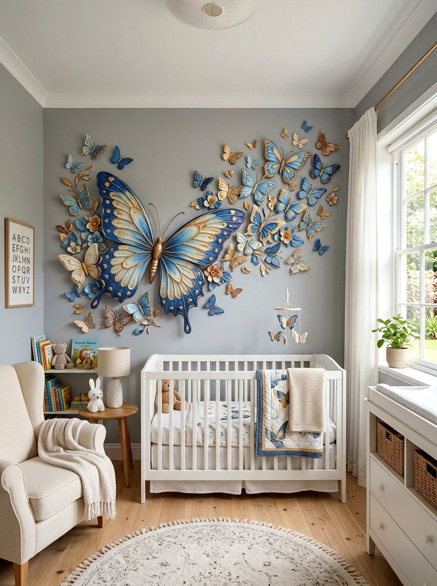 Butterfly Wall Mural - 25 Spring Sticker Decor Ideas