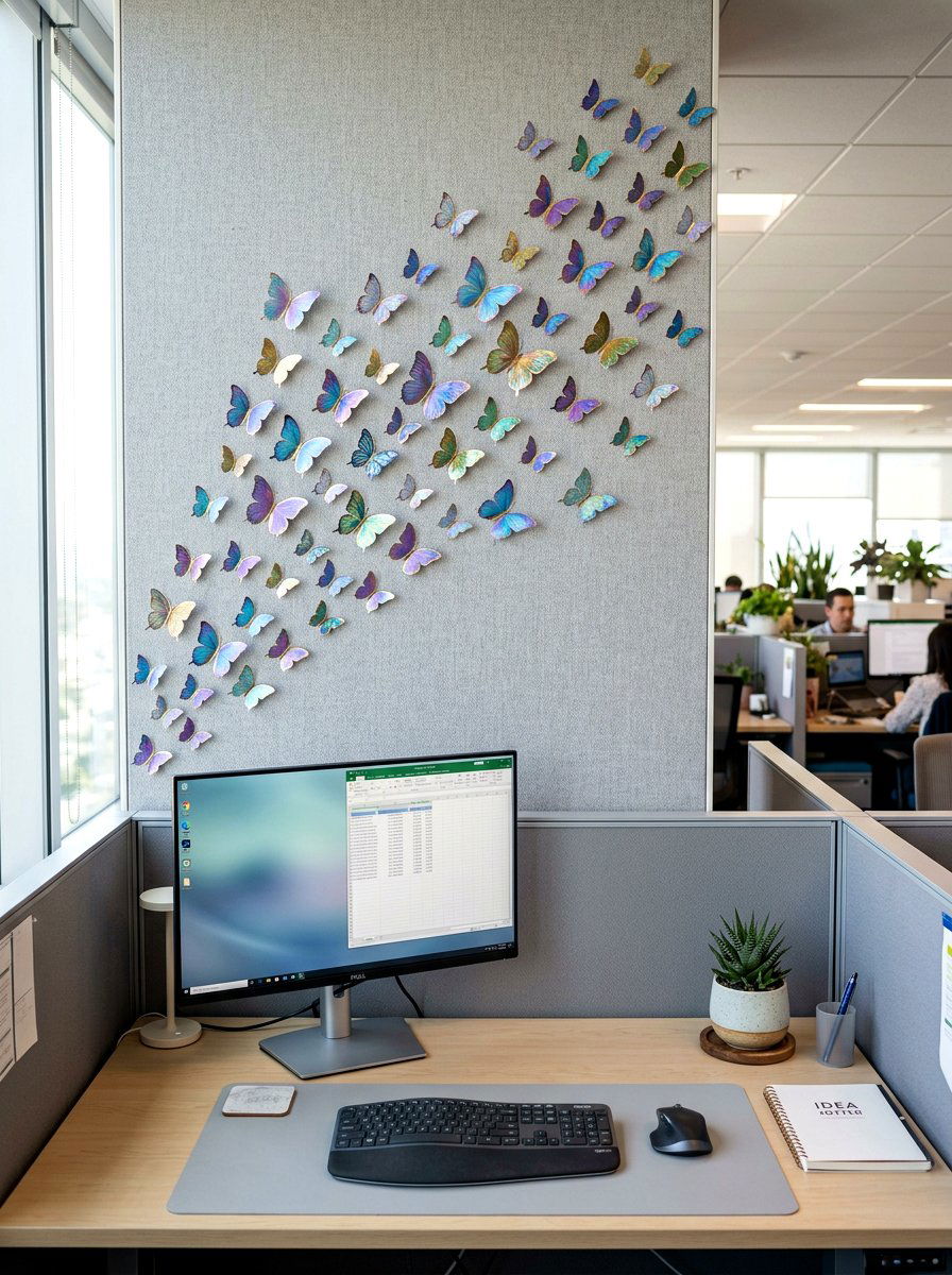 Butterfly Wall Sticker - 25 Spring Cubicle Decor Ideas