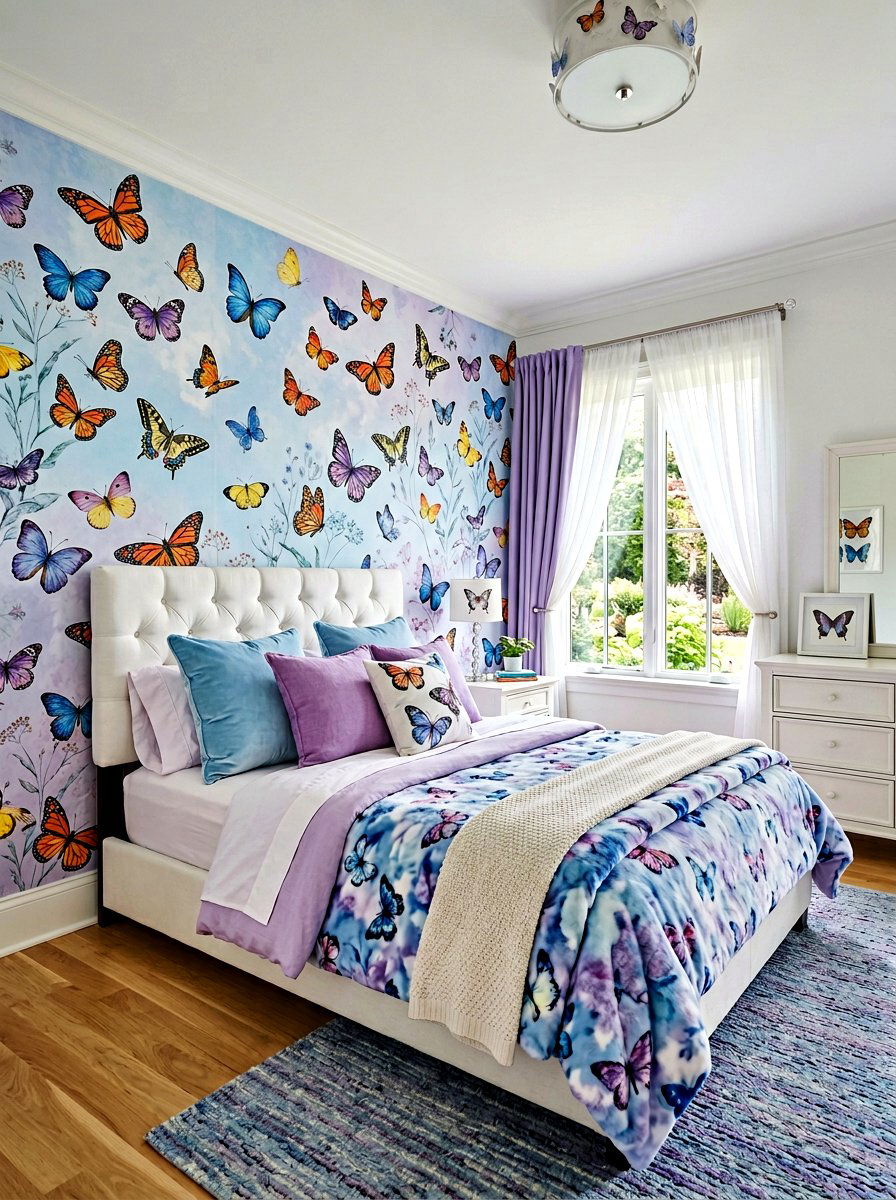 Butterfly Wallpaper Bedroom - 25 Spring Wallpaper Ideas