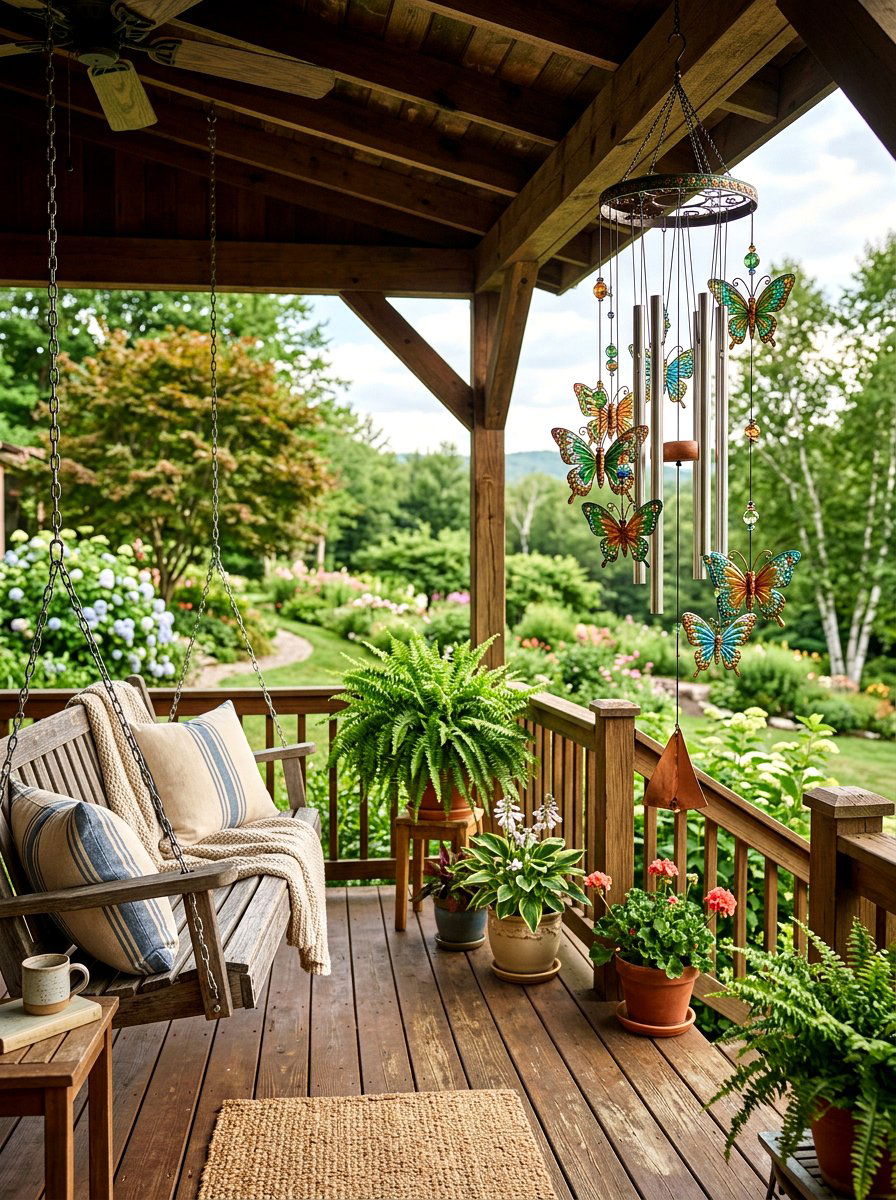 Butterfly Wind Chimes - 25 Spring Butterfly Decor Ideas