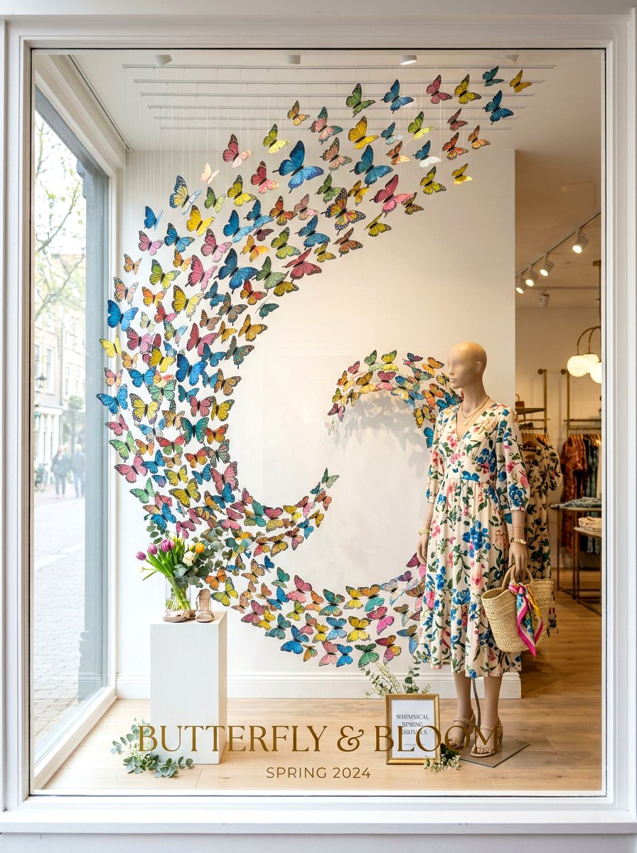 Butterfly Window Display - 25 Spring Shop Window Ideas