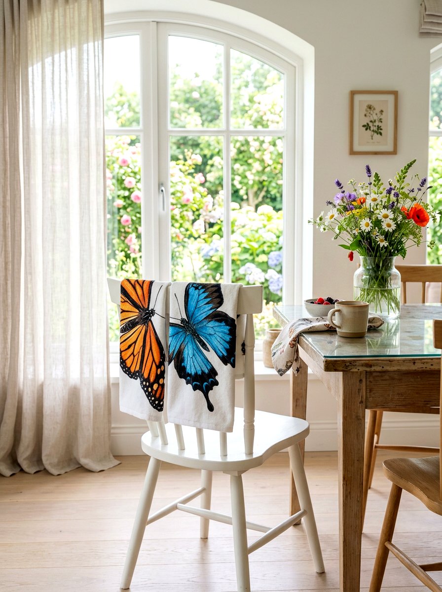 Butterfly Wing Pattern - 25 Spring Kitchen Towel Ideas