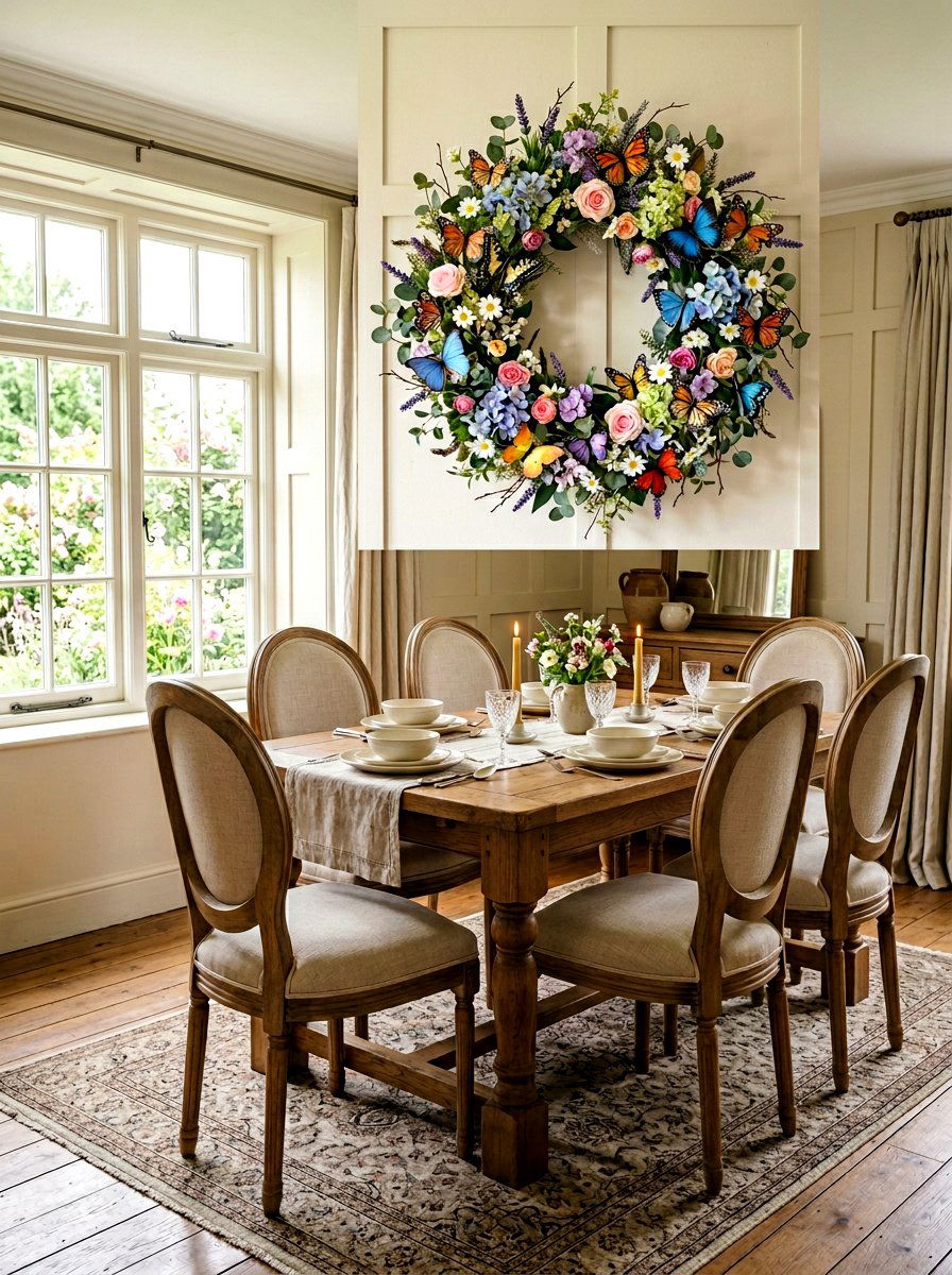 Butterfly Wreath Decor - 25 Spring Butterfly Wall Decor Ideas