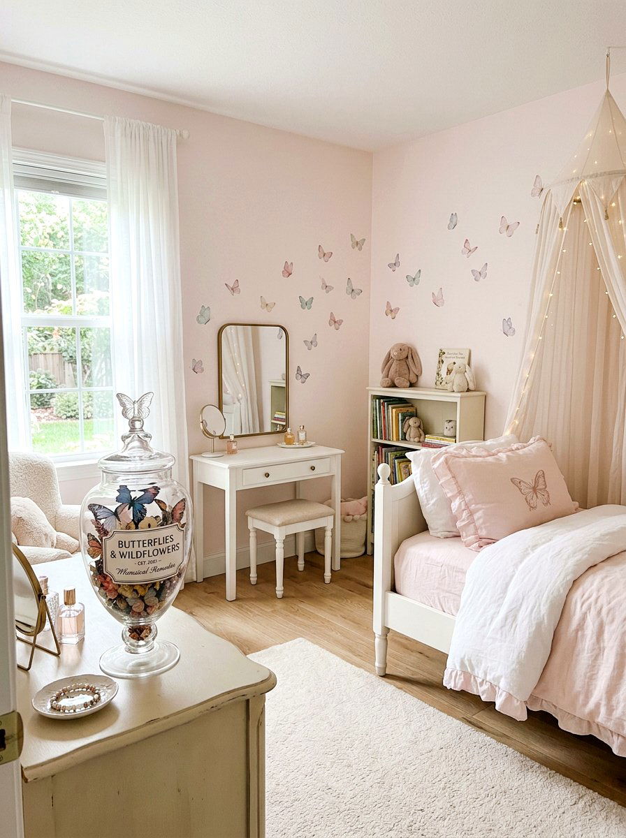 Butterfly apothecary jar - 25 Spring Apothecary Jar Decor Ideas